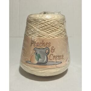 Peaches & Crème Worsted Weight Yarn 100% Cotton Knitting Machine Cone USA NEW